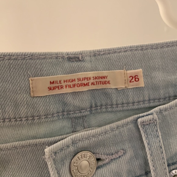 Levi’s Super Skinny jeans baby blue - Picture 3 of 5
